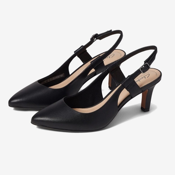 clarks black slingback shoes
